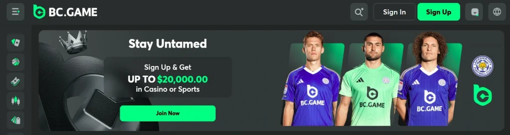 homepage casino BC Game